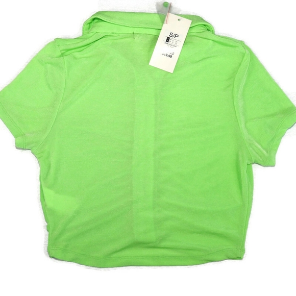 2/$15 Wet Seal Y2K Ruched Button Front Crop - Picture 2 of 4